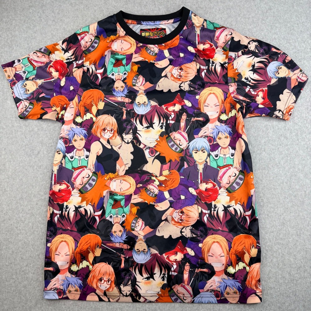 Fresh Prints of Tokyo Drill Clothing Co Anime All Over Print T-Shirt Mens Medium